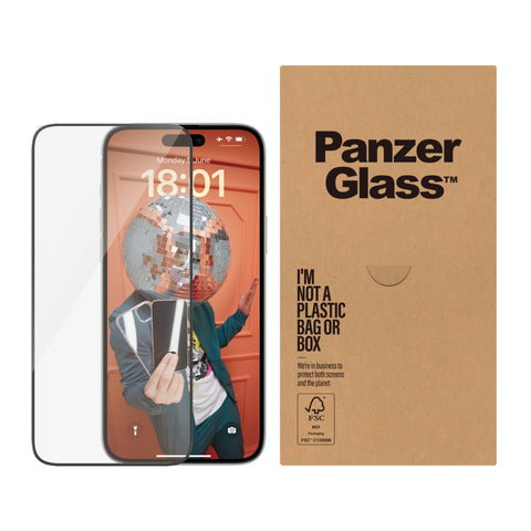 PanzerGlass ® Screen Protector iPhone 15 Plus | Ultra-Wide Fit w. EasyAligner