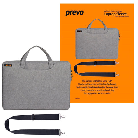 PREVO LB001 notebook case 39.6 cm (15.6") Sleeve case Grey