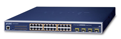 PLANET WGSW-24040HP4 network switch Managed L2/L4 Gigabit Ethernet (10/100/1000) Power over Ethernet (PoE) Blue