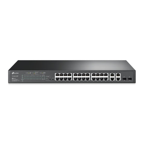 TP-Link JetStream TL-SL2428P network switch Managed L2 Fast Ethernet (10/100) Power over Ethernet (PoE) 1U Black