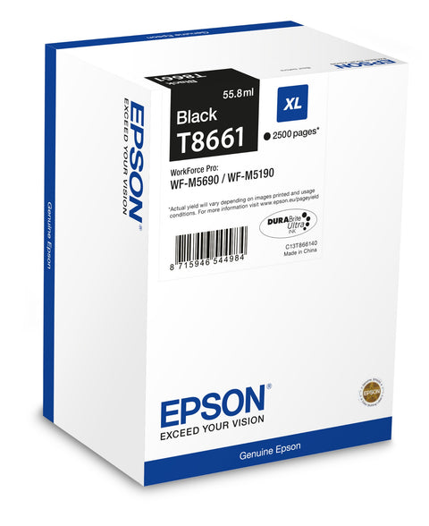 Epson C13T866140/T8661 Ink cartridge black, 2.5K pages 55.8ml for Epson WF-M 5000