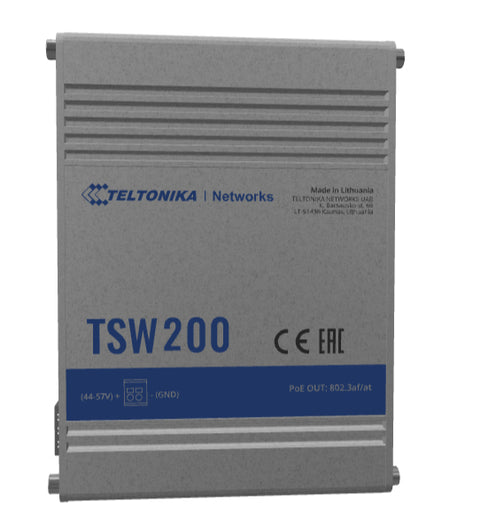 Teltonika TSW200 network switch Unmanaged Gigabit Ethernet (10/100/1000) Power over Ethernet (PoE) Aluminium