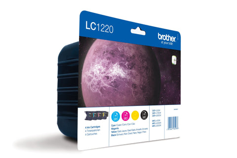 Brother LC-1220VALBPDR Ink cartridge multi pack Bk,C,M,Y, 4x300 pages Pack=4 for Brother DCP-J 525