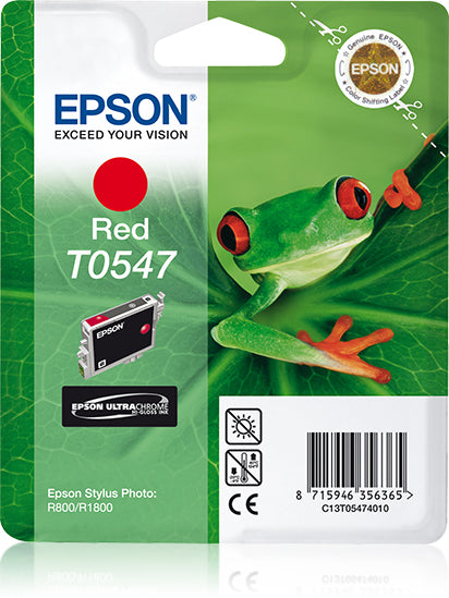 Epson C13T05474010/T0547 Ink cartridge red, 400 pages ISO/IEC 24711 13ml for Epson Stylus Photo R 800