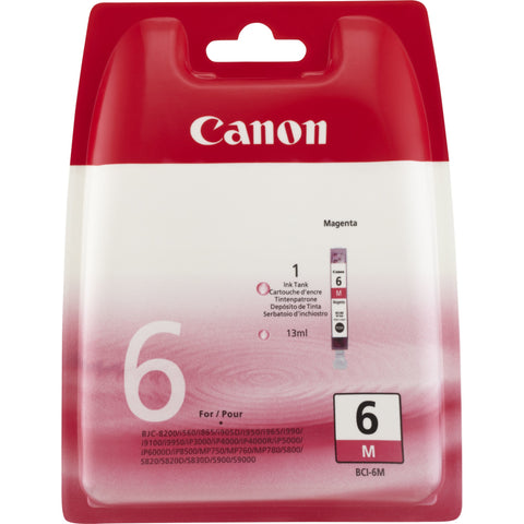 Canon 4707A002/BCI-6M Ink cartridge magenta, 280 pages ISO/IEC 24711 13ml for Canon BJC 8200/I 560/I 990/I 9900/S 800