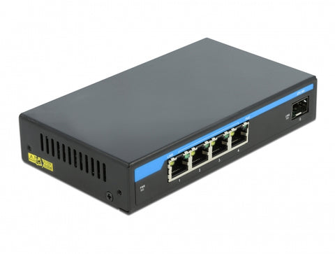 DeLOCK Gigabit Ethernet Switch 4 Port PoE + 1 SFP