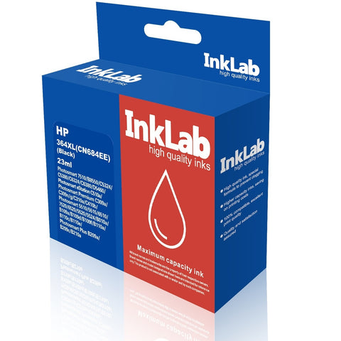 InkLab 364 XL HP Compatible Black Replacement Ink