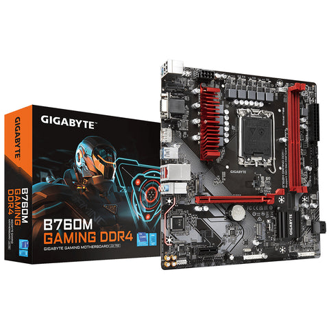 GIGABYTE B760M GAMING DDR4 Motherboard - Supports Intel Core 14th Gen CPUs, 6+2+1 Phases Digital VRM, up to 5333MHz DDR4 (OC), 2xPCIe 4.0 M.2, 2.5GbE LAN, USB 3.2 Gen1