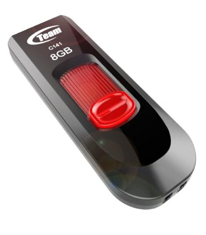 Team Group C141 USB flash drive 8 GB USB Type-A 2.0 Black, Red