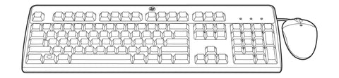 Hewlett Packard Enterprise 631346-B21 keyboard Mouse included USB AZERTY French Black