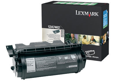 Lexmark 12A7462 Toner cartridge black high-capacity return program, 21K pages ISO/IEC 19752 for Lexmark T 630/632