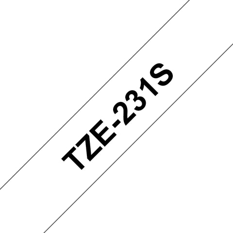 Brother TZE-231S2 DirectLabel black on white 12mm x 4m for Brother P-Touch TZ 3.5-18mm/6-12mm/6-18mm/6-24mm/6-36mm