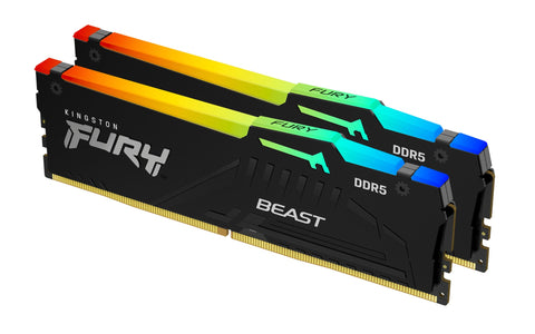 Kingston Technology FURY Beast 32GB 6400MT/s DDR5 CL32 DIMM (Kit of 2) RGB XMP