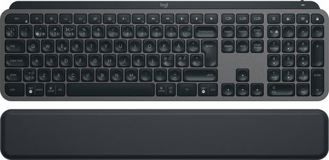 Logitech MX Keys S keyboard Office RF Wireless + Bluetooth QWERTY Danish, Finnish, Norwegian, Swedish Graphite