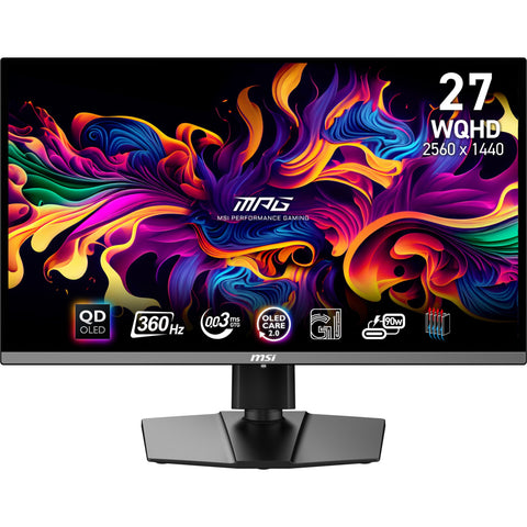 MSI MPG 271QRX QD-OLED computer monitor 67.3 cm (26.5") 2560 x 1440 pixels Wide Quad HD Black