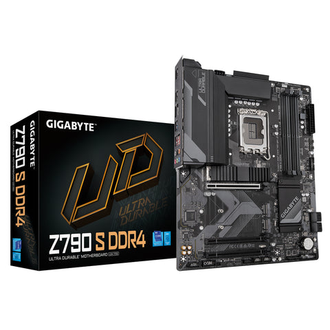 Gigabyte Z790 S DDR4 Motherboard - Supports Intel Core 14th CPUs, 8+1+1 Phases Digital VRM, up to 5333MHz DDR4, 3xPCIe 4.0 M.2, 2.5GbE LAN , USB 3.2 Gen 2