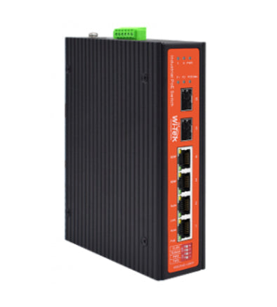 Wi-Tek WI-PS306GF-I V2 network switch Unmanaged Gigabit Ethernet (10/100/1000) Power over Ethernet (PoE) Black, Orange