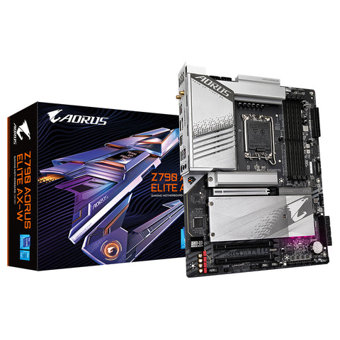 GIGABYTE Z790 AORUS ELITE AX-W Motherboard - Supports Intel Core 14th CPUs, 16*+1+2 Phases Digital VRM, up to 7600MHz DDR5 (OC), 4xPCIe 4.0 M.2, Wi-Fi 6E, 2.5GbE LAN, USB 3.2 Gen 2x2