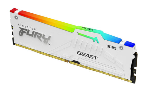 Kingston Technology FURY Beast 32GB 6400MT/s DDR5 CL32 DIMM White RGB XMP