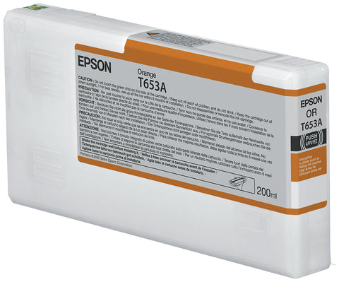 Epson C13T653A00/T653A Ink cartridge orange 200ml for Epson Stylus Pro 4900