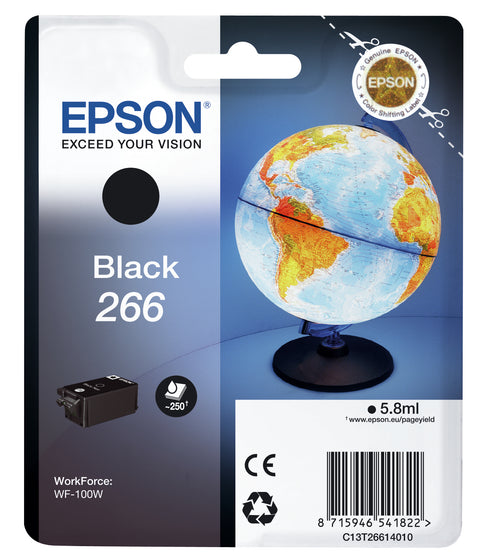 Epson C13T26614020/266 Ink cartridge black Blister Acustic Magnetic, 260 pages 5.8ml for Epson WF-100 W