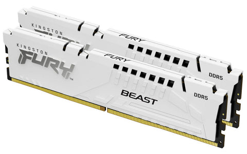 Kingston Technology FURY Beast 64GB 6400MT/s DDR5 CL32 DIMM (Kit of 2) White EXPO