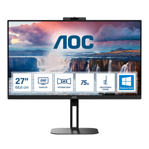 AOC V5 Q27V5CW/BK computer monitor 68.6 cm (27") 2560 x 1440 pixels Quad HD LED Black