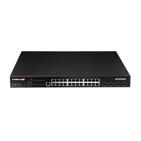 Edimax Surveillance 24-Port Gigabit PoE+ Web Smart Switch with 4-Port 10GbE SFP+ Uplinks