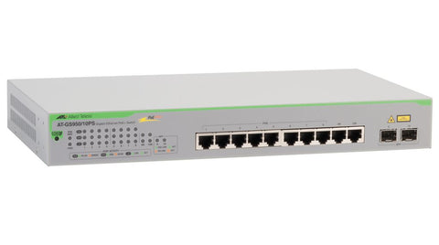 Allied Telesis AT-GS950/10PS V2-50 network switch Unmanaged Gigabit Ethernet (10/100/1000) Power over Ethernet (PoE) Grey