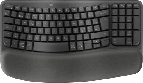 Logitech Wave Keys for Business keyboard RF Wireless + Bluetooth QWERTY Danish, Finnish, Norwegian, Swedish Graphite