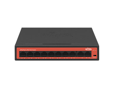Wi-Tek WI-PS210H network switch Fast Ethernet (10/100) Power over Ethernet (PoE) Black, Orange