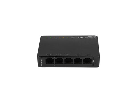 Lanberg DSP3-1005-60W network switch Unmanaged Gigabit Ethernet (10/100/1000) Power over Ethernet (PoE) Black