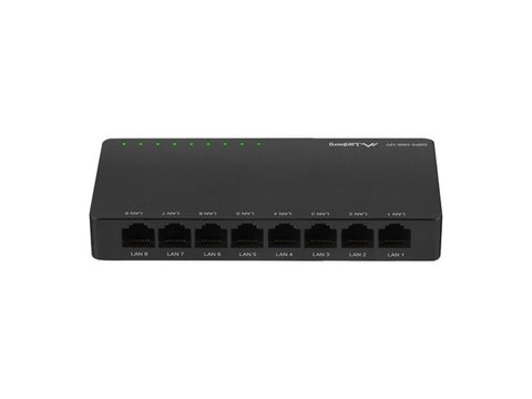 Lanberg DSP2-1008-12V network switch Unmanaged Gigabit Ethernet (10/100/1000) Black