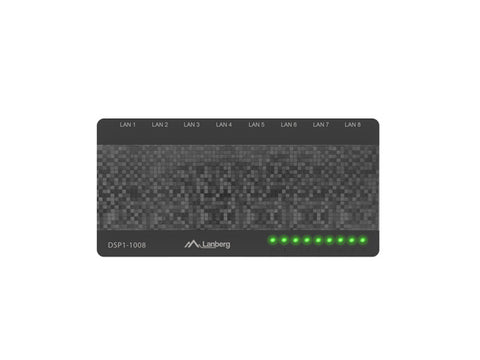 Lanberg DSP1-1008 network switch Unmanaged Gigabit Ethernet (10/100/1000) Black, Grey