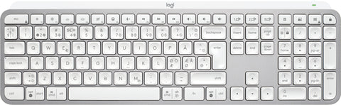 Logitech MX Keys S keyboard Universal RF Wireless + Bluetooth QWERTY Danish, Finnish, Norwegian, Swedish Aluminium, White