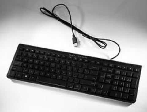 HP 704222-DX1 keyboard USB QWERTZ German Black