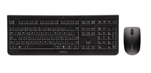 CHERRY DW 3000 keyboard Mouse included RF Wireless AZERTY Belgian Black