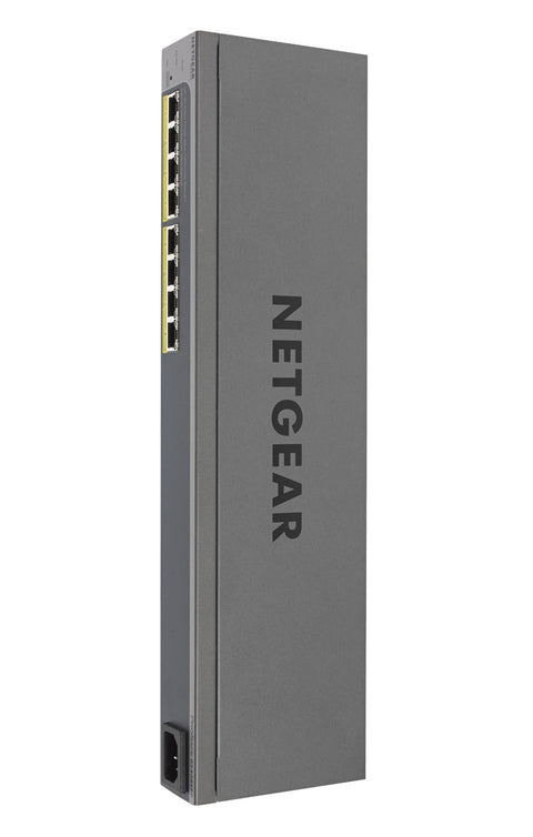 NETGEAR GS408EPP Managed L2 Gigabit Ethernet (10/100/1000) Power over Ethernet (PoE) Black, Grey