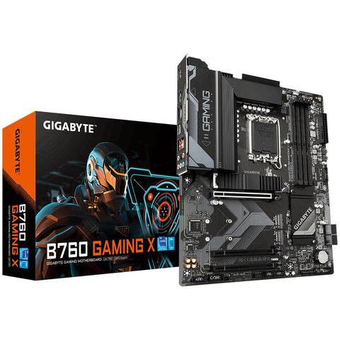 GIGABYTE B760 GAMING X Motherboard - Supports Intel Core 14th Gen CPUs, 8+1+1 Phases Digital VRM, up to 7600MHz DDR5 (OC), 3xPCIe 4.0 M.2, 2.5GbE LAN, USB 3.2 Gen 2