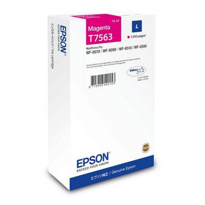 Epson C13T75634N/T7563 Ink cartridge magenta, 1.5K pages 14ml for Epson WF 6530/8090/8510