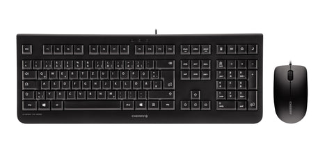 CHERRY DC 2000 keyboard Mouse included USB AZERTY Belgian Black