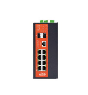 Wi-Tek WI-PMS310GF-ALIEN-I network switch Managed L2 Gigabit Ethernet (10/100/1000) Power over Ethernet (PoE) Black, Orange