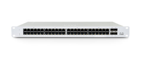 Cisco Meraki MS130-48P Managed L2 Gigabit Ethernet (10/100/1000) Power over Ethernet (PoE) 1U White