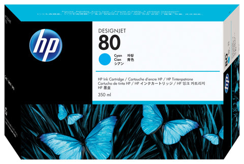 HP C4846A/80 Ink cartridge cyan high-capacity, 4.4K pages 350ml for C.Itoh VP 2020/HP DesignJet 1050 C