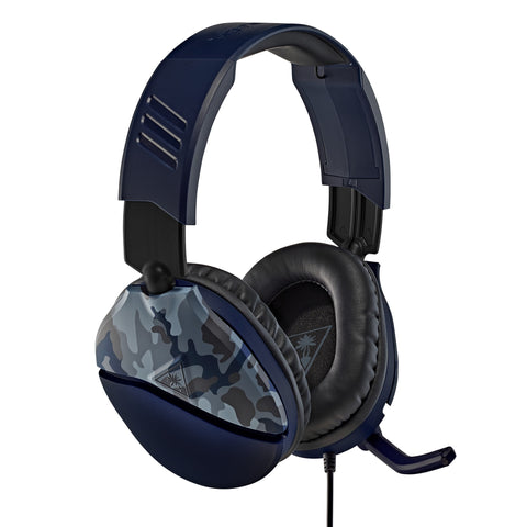 Turtle Beach Recon 70 Camo Blue Wired Multiplatform Gaming Headset for PS5, PS4, Xbox Series X or S, Xbox One and Mobile with 3.5mm Wired Connection, Flip-to-Mute Mic, 40mm Speakers