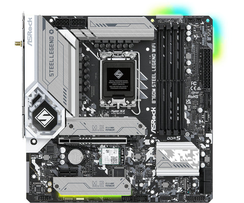 Asrock B760M Steel Legend WiFi Intel B760 LGA 1700 micro ATX