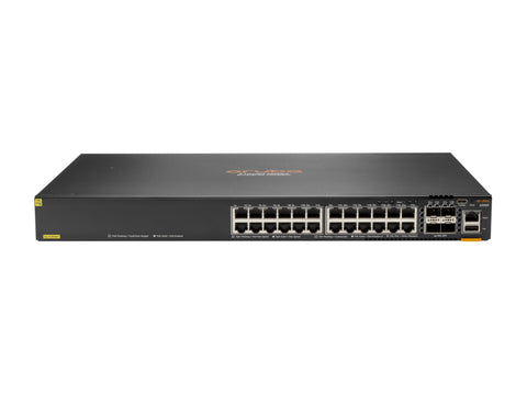 Aruba 6300F 24-port 1GbE Class 4 PoE & 4-port SFP56 Managed L3 Gigabit Ethernet (10/100/1000) Power over Ethernet (PoE) 1U Grey