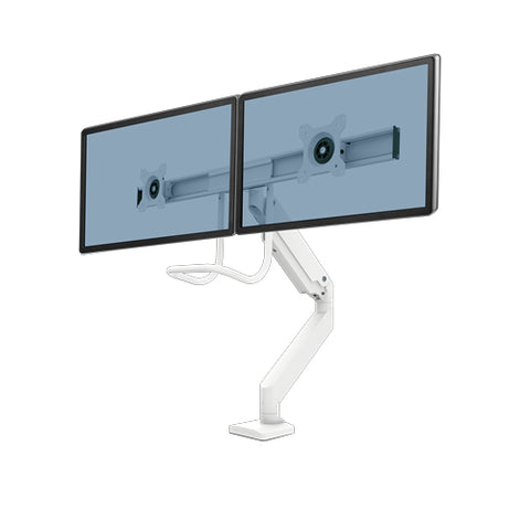 Fellowes Eppa Dual Crossbar Monitor Arm - White