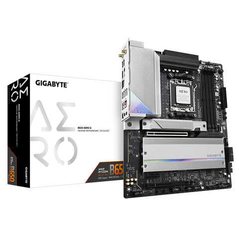 GIGABYTE B650 AERO G Motherboard - Supports AMD Ryzen 8000 CPUs, up to 8000MHz DDR5 (OC), 1xPCIe 5.0 + 2xPCIe 4.0 M.2, Wi-Fi 6E, 2.5GbE LAN, USB 3.2 Gen 2