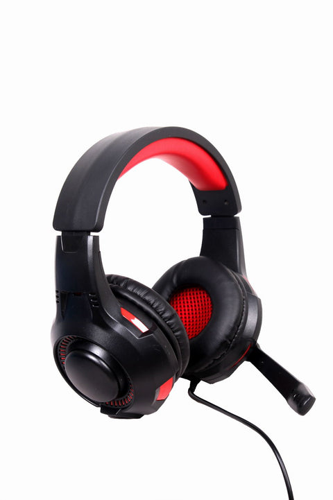 Gembird GHS-U-5.1-01 headphones/headset Wired Head-band Gaming Black, Red